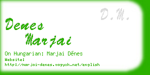denes marjai business card